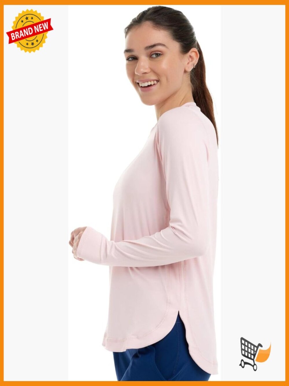 Relaxed Scallop UPF 50+ Long Sleeve Sun Shirt Top